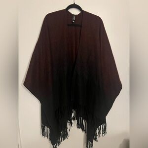 Torrid Burgundy and Black Knit Shawl